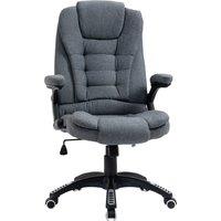 Vinsetto Ergonomic Swivel Desk Chair with Armrests, Adjustable Height, Reclining and Tilt Function, Dark Grey Aosom UK