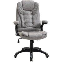 Vinsetto Ergonomic Office Chair Comfortable Desk Chair with Armrests Adjustable Height Reclining and Tilt Function Grey Aosom UK