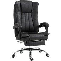 Vinsetto Home Office Chair, Executive Office Chair with Reclining Function Armrests, Swivel Wheels, Footrest, Computer Desk Chair, Black Aosom UK