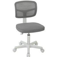 Vinsetto Small Office Chair without Arms, Ergonomic Swivel Mesh Desk Chair with Curved Back, Dark Grey