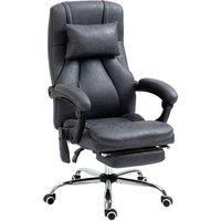 Vinsetto Executive High Back Massage Office Chair, Reclining Desk Chair with Headrest, Footrest, Swivel Wheels, Remote Control Aosom UK