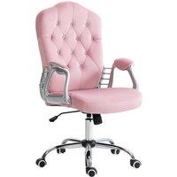 Vinsetto Home Office Chair, Computer Office Chair with 360 Degree Swivel Wheels, Adjustable Height, Tilt Function, Pink Aosom UK