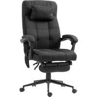 Vinsetto Office Chair with 6-point Vibration Massage and Heat, Computer Chair with Adjustable Height, Head Pillow, Footrest for Home, Black