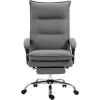 Vinsetto Heated Office Chair with Massage Zone, Reclining Back & Double Cushion Armrests for Home Office, Cat Scratch Resistant, Grey Aosom UK