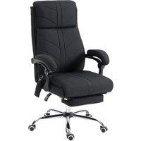 Vinsetto High Back Vibration Massage Office Chair with Footrest, Heated, Black