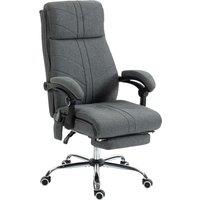 Vinsetto High Back Vibration Massage Office Chair with Footrest, Heated, Grey