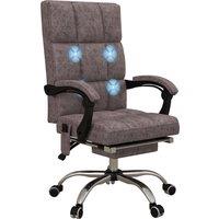 Vinsetto Executive Office Massage Chair, Microfibre Computer Chair with Vibration, Armrest, Cat Scratch Resistant Fabric, Charcoal Grey Aosom UK