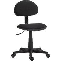 HOMCOM Armless Chair, Compact Office Desk Chair with Adjustable Height and Swivel Wheels for Small Spaces, Black Aosom UK