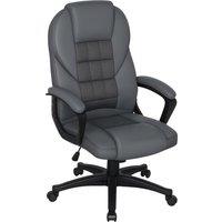 HOMCOM Faux Leather Office Chair - Charcoal Grey