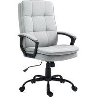 HOMCOM Dual-Layer Padding Fabric Office Chair - Grey