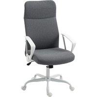 HOMCOM Fabric High Back Office Chair - Grey