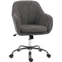 HOMCOM Velvet-Feel Office Chair - Grey
