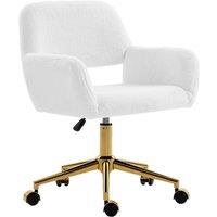 HOMCOM Faux Fur Rabbit Chair - Cream White