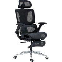 HOMCOM Ergonomic Office Chair, High Back Mesh Desk Chair, Black