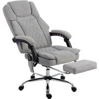 HOMCOM Office Chair with 6-Point Vibration Massage and Heat, Executive Computer Desk Chair with High Back, Reclining, Grey