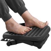 HOMCOM Footrest Adjustable Height & Angle Tilting Platform Home Office Foot Rest Black Aosom UK