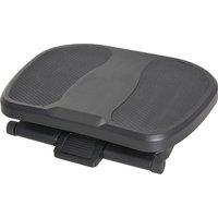 HOMCOM Footrest Adjustable Height & Angle 0-30 Degree for Better Posture at Office Black Aosom UK