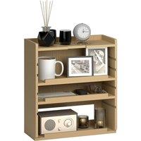 HOMCOM Four-Tier Desktop Organiser - Oak Tone Aosom UK