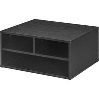 HOMCOM Desktop Printer Stand with Storage, 2-Tier Desk Organizer with 3 Open Compartments for Home Office, Black Aosom UK