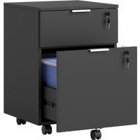 HOMCOM Two-Drawer Lockable Filing Cabinet - Black