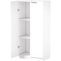 HOMCOM 120 cm Tall Storage Cabinet Cupboard, 3-Tier File Organiser Wooden Filing Cabinet, White
