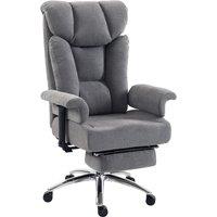 HOMCOM Big and Tall Office Chair, 250 kg Heavy Duty Executive Desk Chair with Adjustable Armrests and High Back, Dark Grey