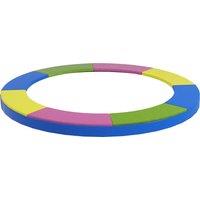 SPORTNOW 8FT Trampoline Spring Cover, Plastic Trampoline Pad Replacement with Elastic Cord, Waterproof, UV Resistant and Tear-Resistant, All-Weather Trampoline Accessories, Multi-Colored