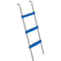 SPORTNOW Trampoline Ladder, 3-Steps with Horizontal Wide Steps, Universal Hook, Galvanised Steel Frame, 150kg Load Capacity