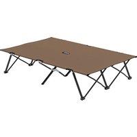 Outsunny Double Camping Cot Bed, with Bag - Khaki