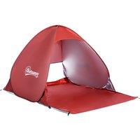 Outsunny Pop-Up Beach Haven: Portable Sun Shelter for 2-3, UV Protection, Lightweight & Easy Setup, Crimson Red Aosom UK