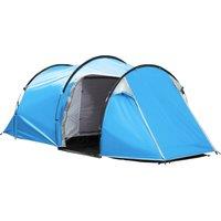 Outsunny Tunnel Tent for 2-3 Persons, Camping Shelter with Vestibule, Air Vents, Rainfly, Weather-Resistant, Blue Aosom UK