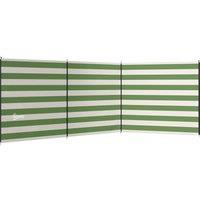 Outsunny 4 Pole Camping Windbreaks, Beach Wind Shield Shelter with Carry Bag and Steel Poles, 540cm x 150cm
