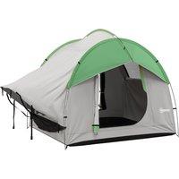 Outsunny SUV Car Tent for Camping, Waterproof PU2000mm, 5 Man Tailgate Tent, 2.4 x 2.1 m, Grey and Green