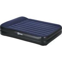 Outsunny Queen Inflatable Air Mattress with Built-in Electric Pump, Integrated Pillow for Comfortable Sleep Aosom UK