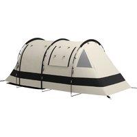 Outsunny Blackout Camping Tent for 4-5 Person, with Bedroom & Living Room, 3000mm Waterproof, for Fishing Hiking Festival, Khaki