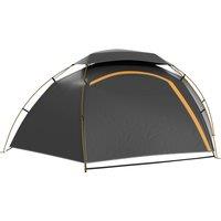 Outsunny Dome Camping Tent with Aluminium Frame, Removable Rainfly, 2000mm Waterproof, for 1-2 Persons, Grey Aosom UK