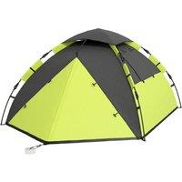 Outsunny Family Camping Tent for 3-4 Persons, 2000mm Waterproof, Quick Setup, Portable with Carry Bag, Green Aosom UK