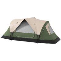 Outsunny Camping Tent for 6-8 Man with 2000mm Waterproof Rainfly and Carry Bag for Fishing Hiking Festival, Dark Green