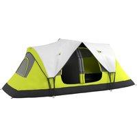 Outsunny Camping Tent for 6-8 Man with 2000mm Waterproof Rainfly and Carry Bag for Fishing Hiking Festival, Yellow
