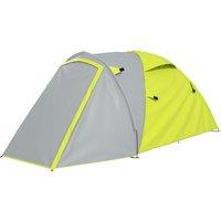 Outsunny Waterproof Camping Tent for 2-3 Persons with Dual Rooms, Portable, Ideal for Fishing Hiking Festivals, Yellow Aosom UK