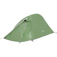 Outsunny Backpacking Tent for 1-2 Persons, Double Layer, 2000mm Waterproof, Lightweight with Carry Bag, Green Aosom UK