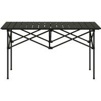 Outsunny Aluminium Folding Picnic Table, Lightweight, Portable with Roll Up Top and Carry Bag for Outdoor Activities, Cooking, Hiking Aosom UK