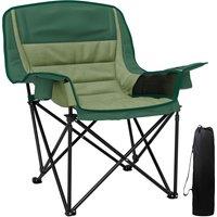 Outsunny Portable Padded Camping Chair, with Bag - Olive Green