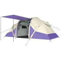 Outsunny Inflatable Tent 2 Bedroom Waterproof Windproof Air Tent with Carry Bag for 2-4 Person