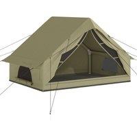 Outsunny Inflatable Tent Waterproof for Camping Blow Up Tent with Pump Carry Bag for 2-4 Person