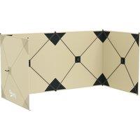 Outsunny Camping Windbreak Pop Up Windbreaker Blocker with Ropes Pegs for Beach Caravan Outdoor 480 x 120 cm