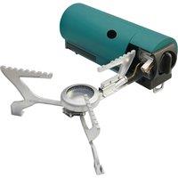 Outsunny 2670W Foldable Camping Stove with Safety Shut-Off, Piezo Ignition Gas Stove with Carry Bag, Green