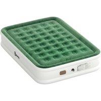 Outsunny Inflatable Mattress, Double Air Bed with Built-in Electric Pump, 3 Mins Inflation, Flocked Surface, Dark Green