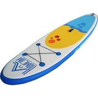 HOMCOM Inflatable Paddleboard: Adjustable Aluminium Paddle, Non-Slip Deck, Accessories & Carry Bag, Azure Aosom UK