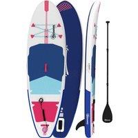 Outsunny Inflatable Stand Up Paddle Board, 305x89x15cm Extra-Wide SUP with Non-Slip EVA Deck, Adj Aluminum Paddle